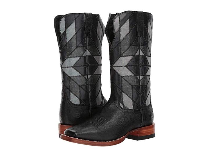 Ariat World Champion (black Smooth Quill Ostrich/shades Of Night) Cowboy Boots
