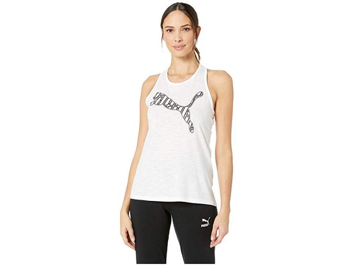 Puma Twist It Logo Tank Top (puma White) Women's Sleeveless
