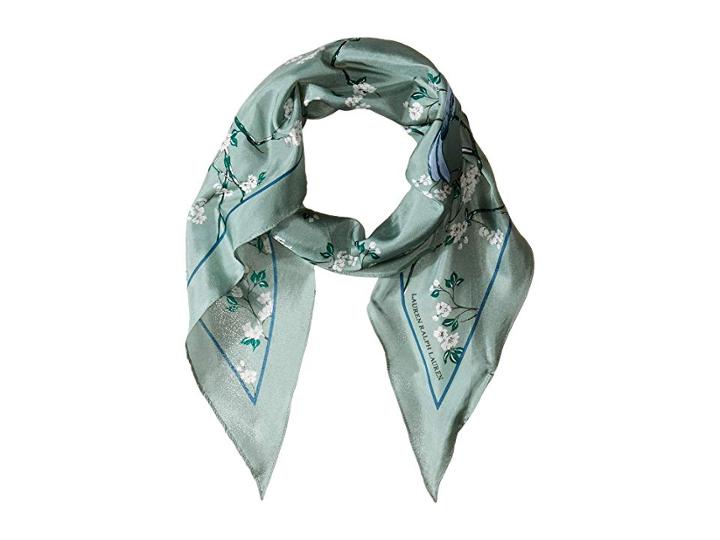Lauren Ralph Lauren Sandra Silk Habotai Scarf (light Green) Scarves