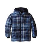 Dolce & Gabbana Kids Back To School Nylon Check Coat (big Kids) (blue Print) Boy's Coat
