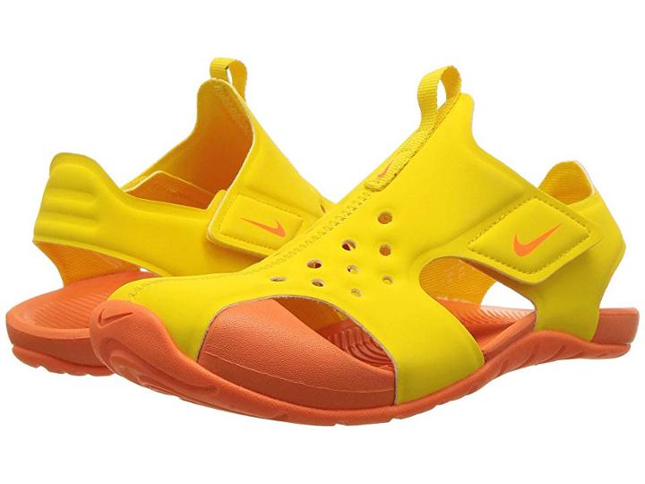 Nike Kids Sunray Protect 2 (little Kid) (tour Yellow/total Orange/total Orange) Boys Shoes