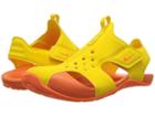 Nike Kids Sunray Protect 2 (little Kid) (tour Yellow/total Orange/total Orange) Boys Shoes