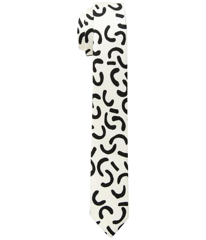 Dolce & Gabbana Geometric Print Tie (white/black) Ties