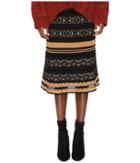 M Missoni Chenille Ribbon Knit Skirt (black) Women's Skirt