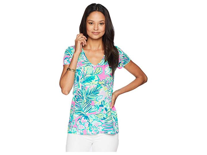 Lilly Pulitzer Etta Top (multi Early Bloomer) Women's T Shirt
