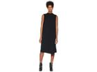 Eileen Fisher Tencel Ponte Mock Neck Wrap Dress (black) Women's Dress