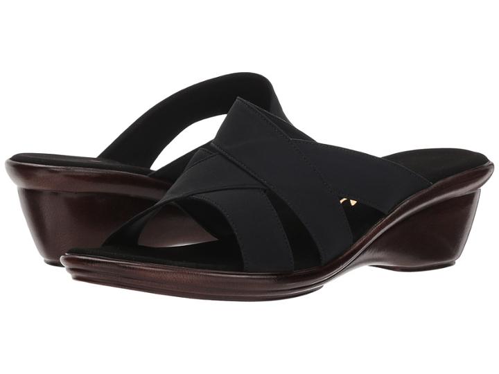 Onex Ariel-n (black Elastic) Women's Sandals