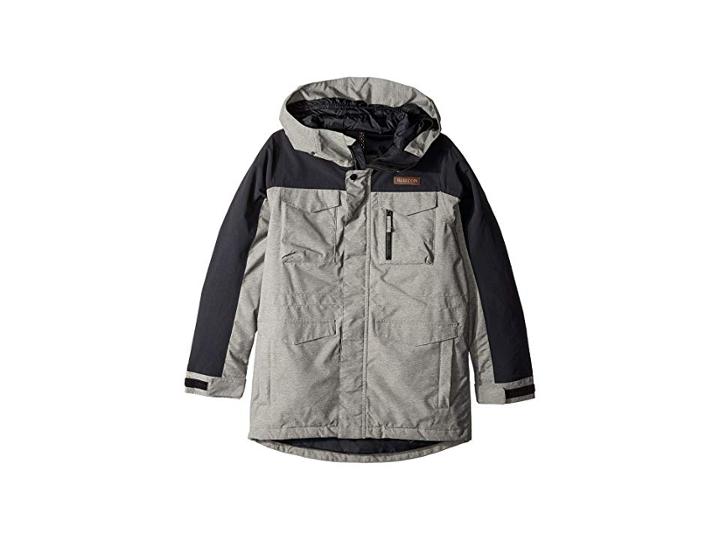 Burton Kids Covert Jacket (little Kids/big Kids) (bog Heather/true Black) Boy's Coat