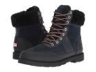 Hunter Insulated Leather Commando Boots (navy/black) Women's Rain Boots