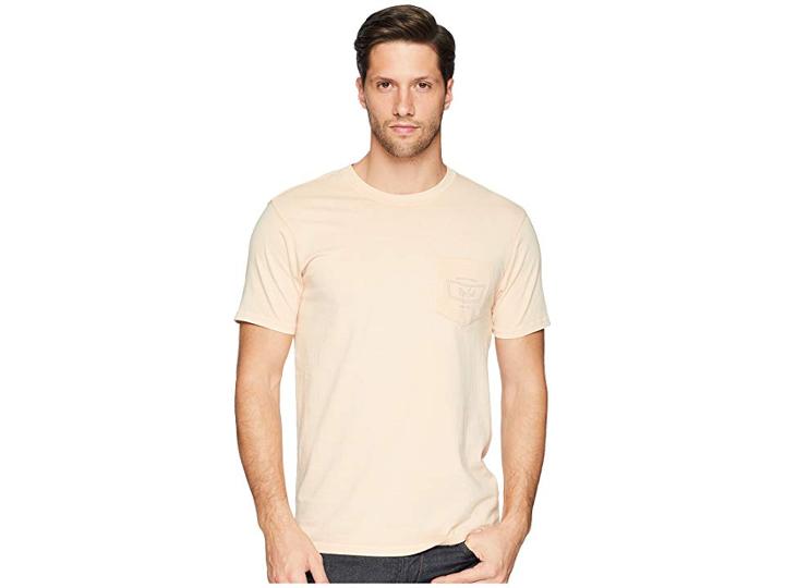 Rip Curl Throwback Stand Issue Tee (peach) Men's Clothing