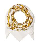 Versace Baroque Print Scarf (white/gold) Scarves