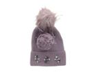 Echo Design Embellished Cuff Hat With Interchangeable Poms (smoked Lilac) Beanies