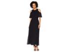 Calvin Klein Solid Cold Shoulder Maxi Dress (black) Women's Dress
