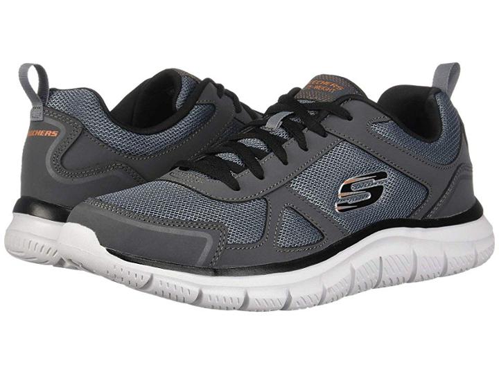 Skechers Track Scloric (gray/navy) Men's Shoes