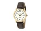 Timex Classic Ezread Analog Gold Case Brown Leather Strap Watch (gold) Watches