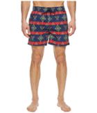 Polo Ralph Lauren Explorer Shorts W/ Swim Bag (blue Native Stripe) Men's Swimwear