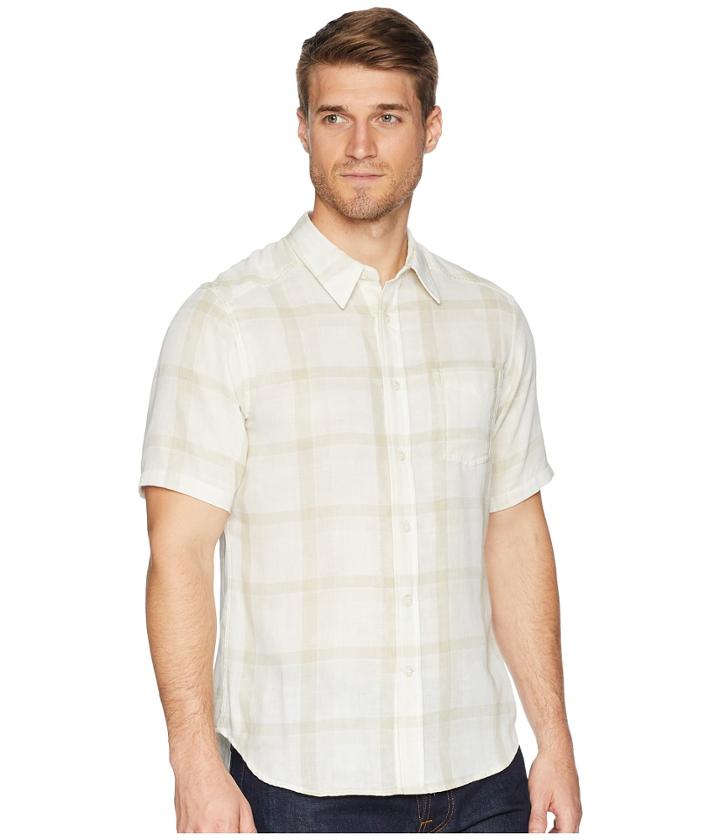 Nau Short Sleeve Bilateral Shirt (cloud Plaid) Men's Short Sleeve Button Up