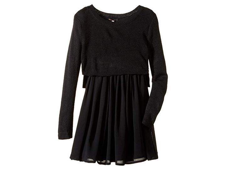 Ella Moss Girl Macie Sweater Dress (big Kids) (black) Girl's Dress