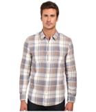 Lucky Brand Twill Mason Workwear Shirt (blue/grey) Men's Clothing