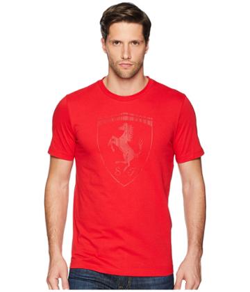 Puma Ferrari Big Shield Tee (rosso Corsa 2) Men's T Shirt