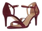 Michael Michael Kors Simone Mid Sandal (oxblood Kid Suede) Women's Sandals