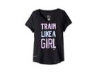 Nike Kids Dry Train Like A Girl T-shirt (little Kids/big Kids) (black) Girl's T Shirt