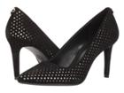 Michael Michael Kors Dorothy Flex Pump (black Kid Suede Star Perf/mirror Metallic) Women's Shoes