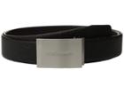 Giorgio Armani Caviar/smooth Reversible Belt (black/dark Tan) Men's Belts