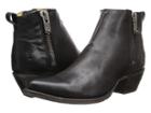 Frye Sacha Moto Shortie (black Smooth Vintage Leather) Women's Pull-on Boots