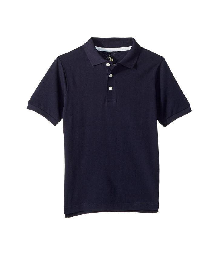 U.s. Polo Assn. Kids Basic Pique Polo (little Kids/big Kids) (navy) Boy's Clothing