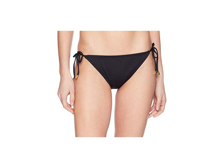 La Blanca Island Goddess Tie Side Cali Hipster Bottom (black) Women's Swimwear