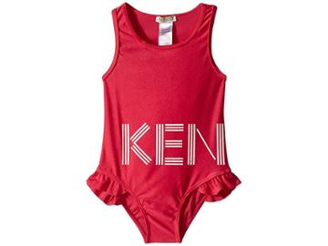Kenzo Kids Swimsuit Logo (toddler) (fuchsia) Girl's Swimsuits One Piece