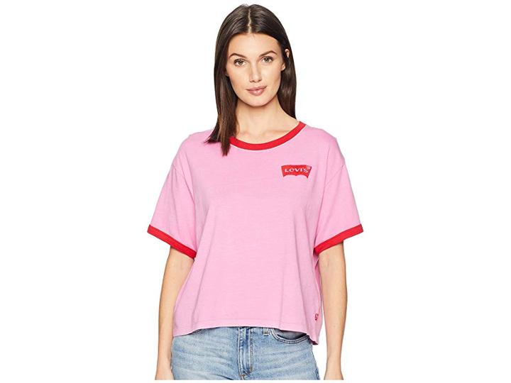 Levi's(r) Premium Graphic Ringer J.v. Tee (cyclamen) Women's T Shirt