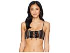 Rvca Side Line Bandeau Top (black) Women's Swimwear