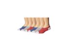 Converse 6-pack Made For Chucks All Over Mesh (red/grey/blue) Men's No Show Socks Shoes