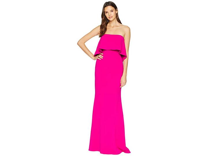 Badgley Mischka Popover Gown (deep Magenta) Women's Dress