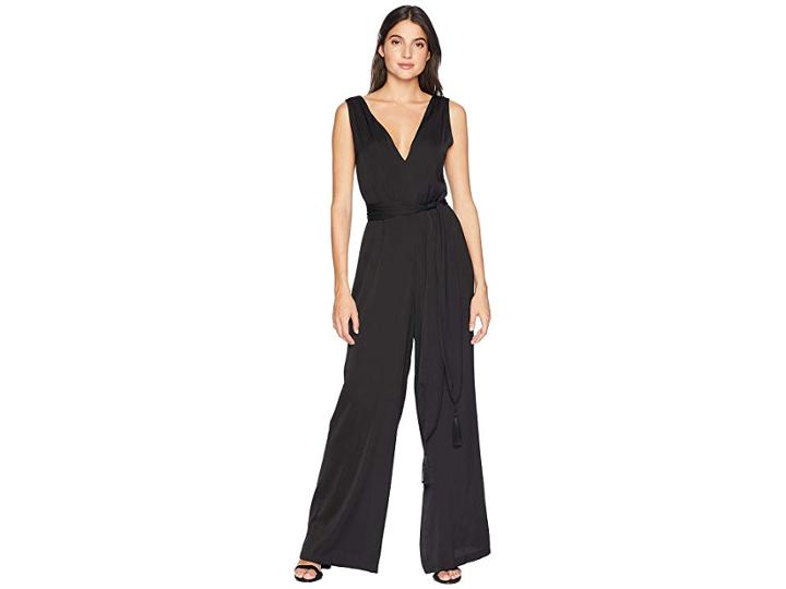 Bcbgmaxazria Cahya Tie-waist Jumpsuit (black) Women's Jumpsuit & Rompers One Piece