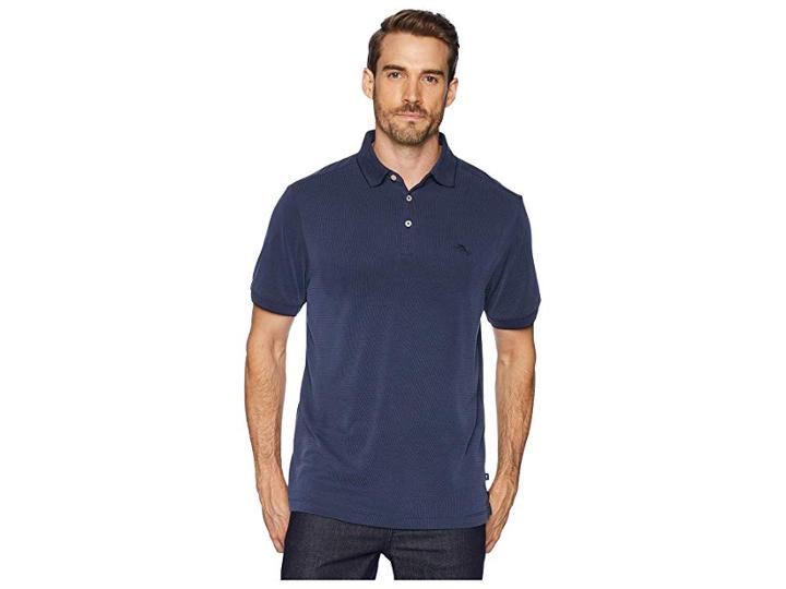 Tommy Bahama Coastal Crest Islandzone Polo (ocean Deep) Men's Clothing