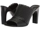 Nine West Lucili Slide Sandal (black Leather) Women's Shoes