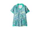 Adidas Golf Kids Fashion Print Short Sleeve Polo (big Kids) (hi-res Blue) Girl's Clothing