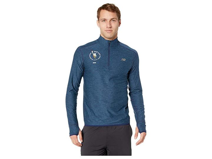 New Balance N Transit 1/4 Zip (pigment Heather) Men's Clothing