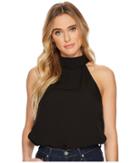 Heather Farrah Halter Tank Top (black) Women's Sleeveless