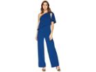 Adrianna Papell One Shoulder Knit Crepe Jumpsuit (night Flight) Women's Jumpsuit & Rompers One Piece