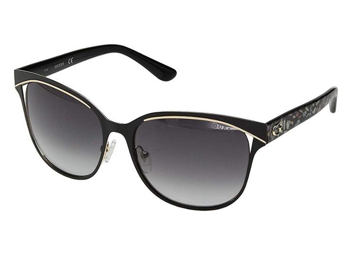 Guess Gu7533 (shiny Turquoise/brown Mirror 1) Fashion Sunglasses