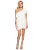 American Rose Madison One Shoulder Ruffle Dress (ivory) Women's Dress