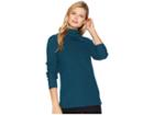 Elliott Lauren Marled Split-neck Sweater (jasper/midnight) Women's Sweater