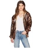 Blank Nyc Two-tone Hooded Jacket In Good Vibrations (good Vibrations) Women's Coat