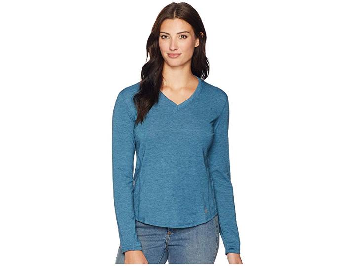 Carhartt Force Ferndale Long Sleeve T-shirt (dark Slate Heather) Women's Clothing