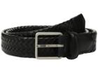 Cole Haan 32mm Woven Leather Strap Belt (black) Men's Belts