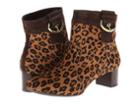 Rockport Total Motion 45mm Block Heel Bootie (brown Leopard) Women's Boots